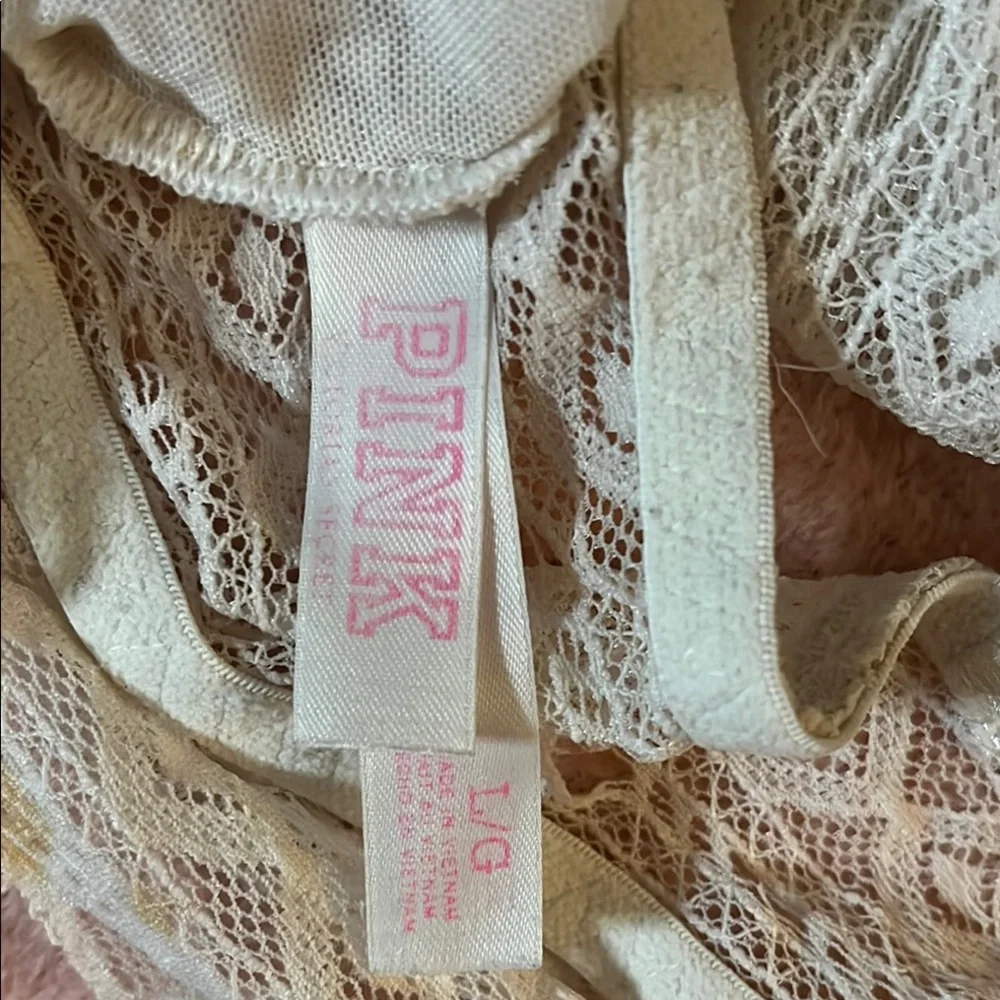 PINK Victoria's Secret Cream Lace Bra Intimates